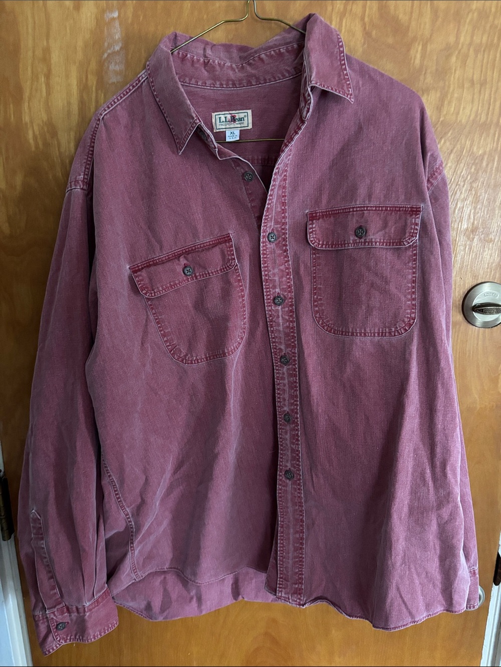 L.L. Bean Men's Button-Down Shirt in Faded Rose